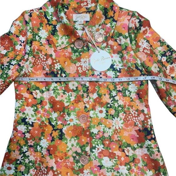 Julie Brown Mod Style Mildred Topper Coat in Bora Bora Size Medium NWT - Picture 10 of 16